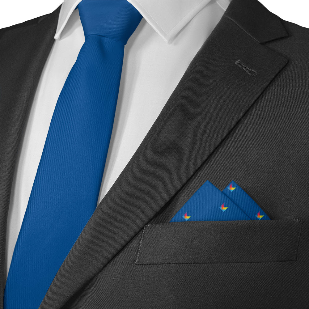 Sample Pocket Square - peak fold with necktie - Knotty Tie Co.