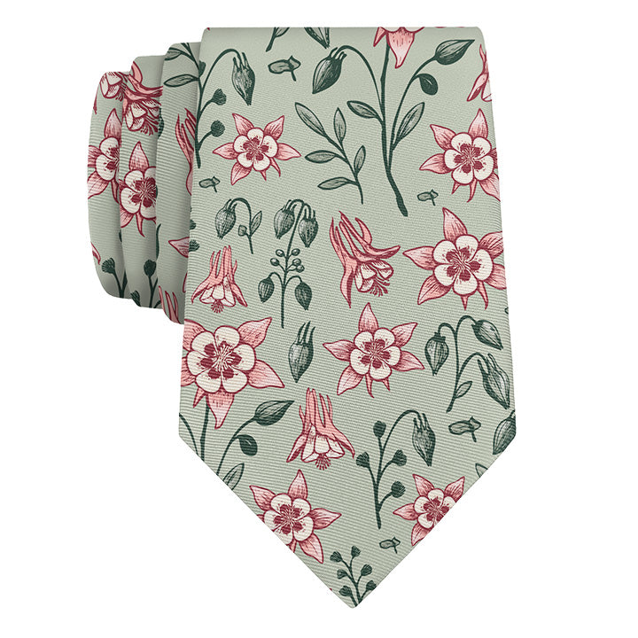 Mountain Columbine Necktie - Rolled - Knotty Tie Co.