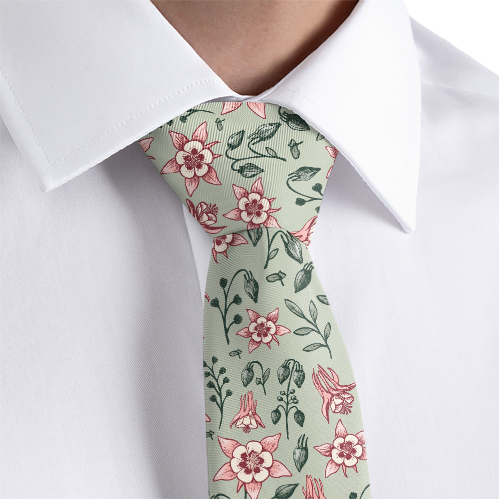 Mountain Columbine Necktie - Dress Shirt - Knotty Tie Co.