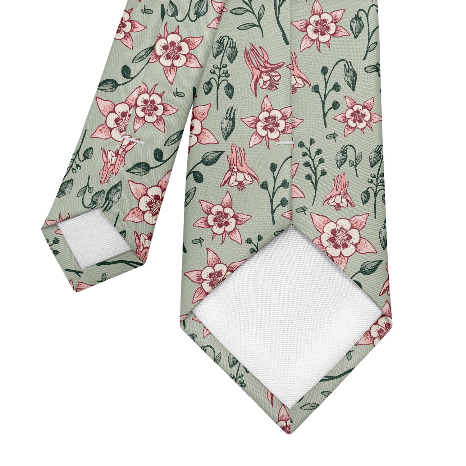 Mountain Columbine Necktie - Tipping - Knotty Tie Co.