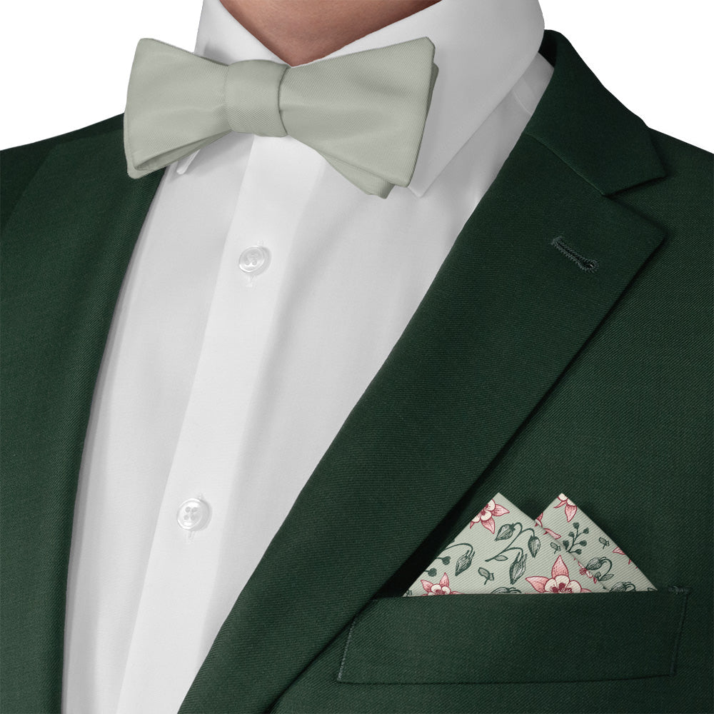 Mountain Columbine Pocket Square - Matching Bow Tie - Knotty Tie Co.