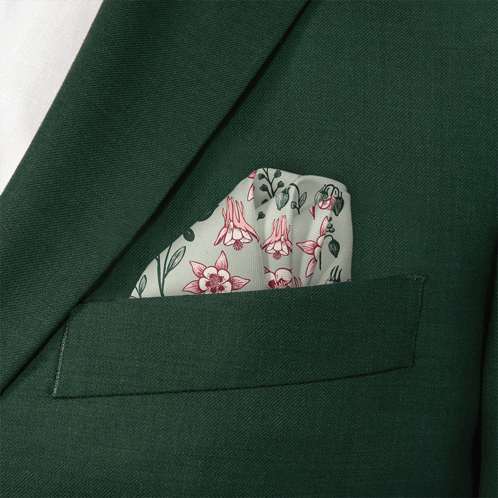 Mountain Columbine Pocket Square - Wave Fold - Knotty Tie Co.