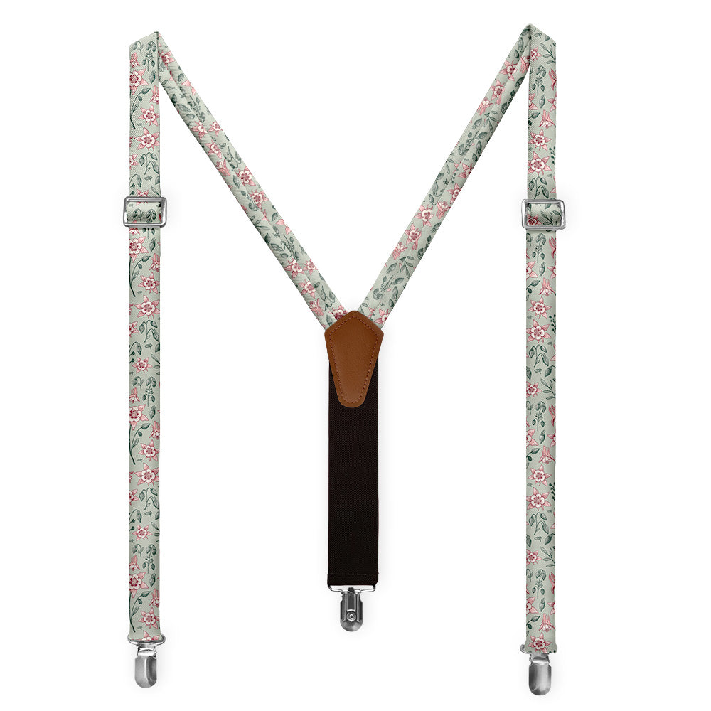Mountain Columbine Suspenders - Full Front View - Knotty Tie Co.