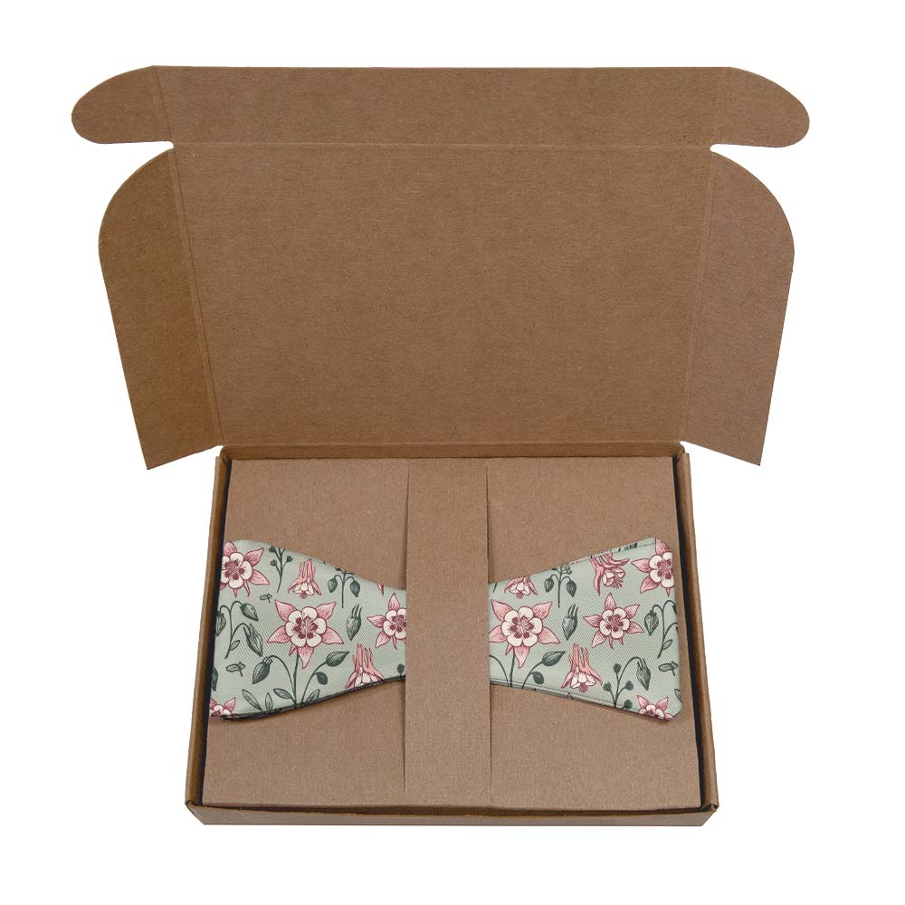 Mountain Columbine Bow Tie- Kraft Gift Box Packaging - Knotty Tie Co.
