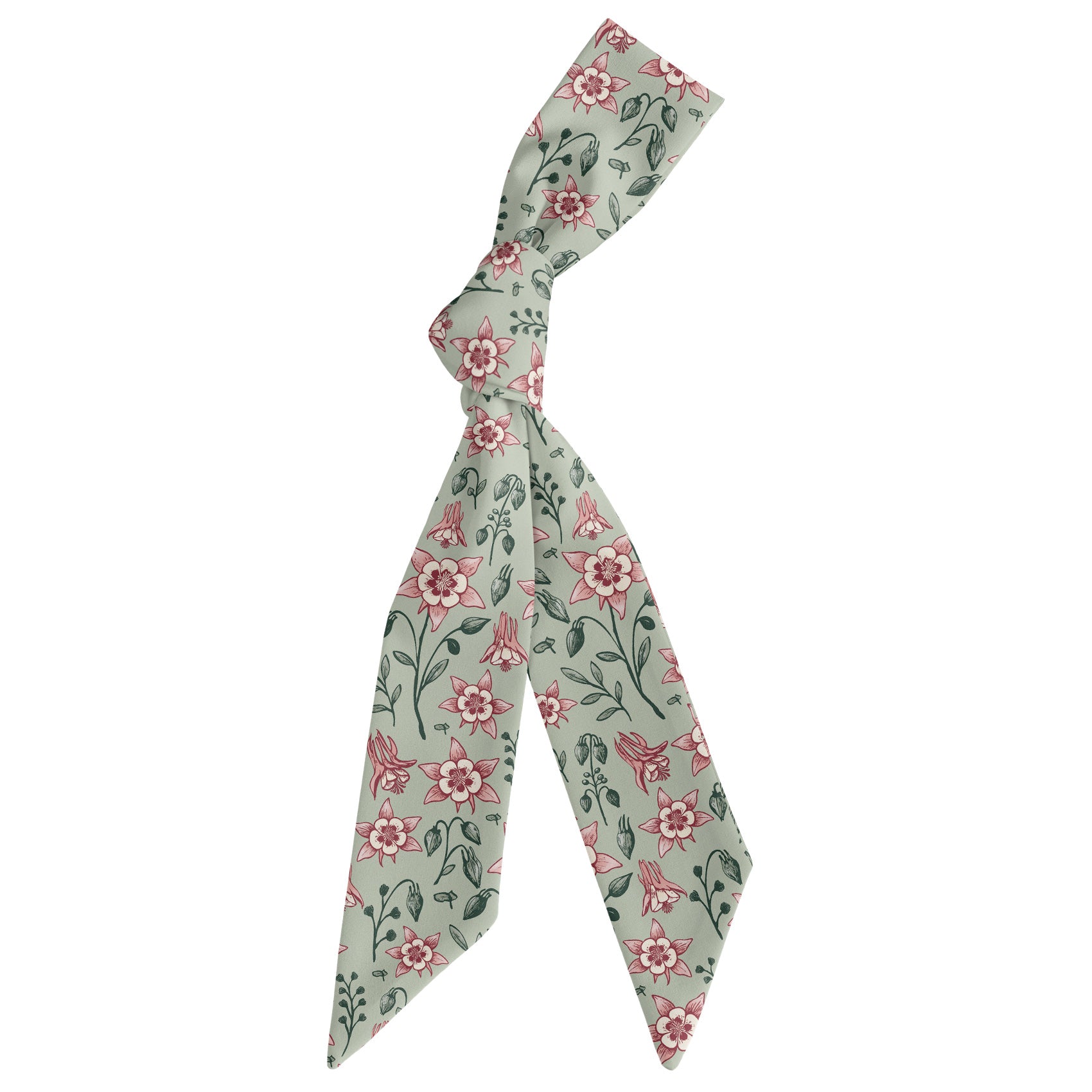 Mountain Columbine Hair Scarf - Scarf Tied Into Knot - Knotty Tie Co.
