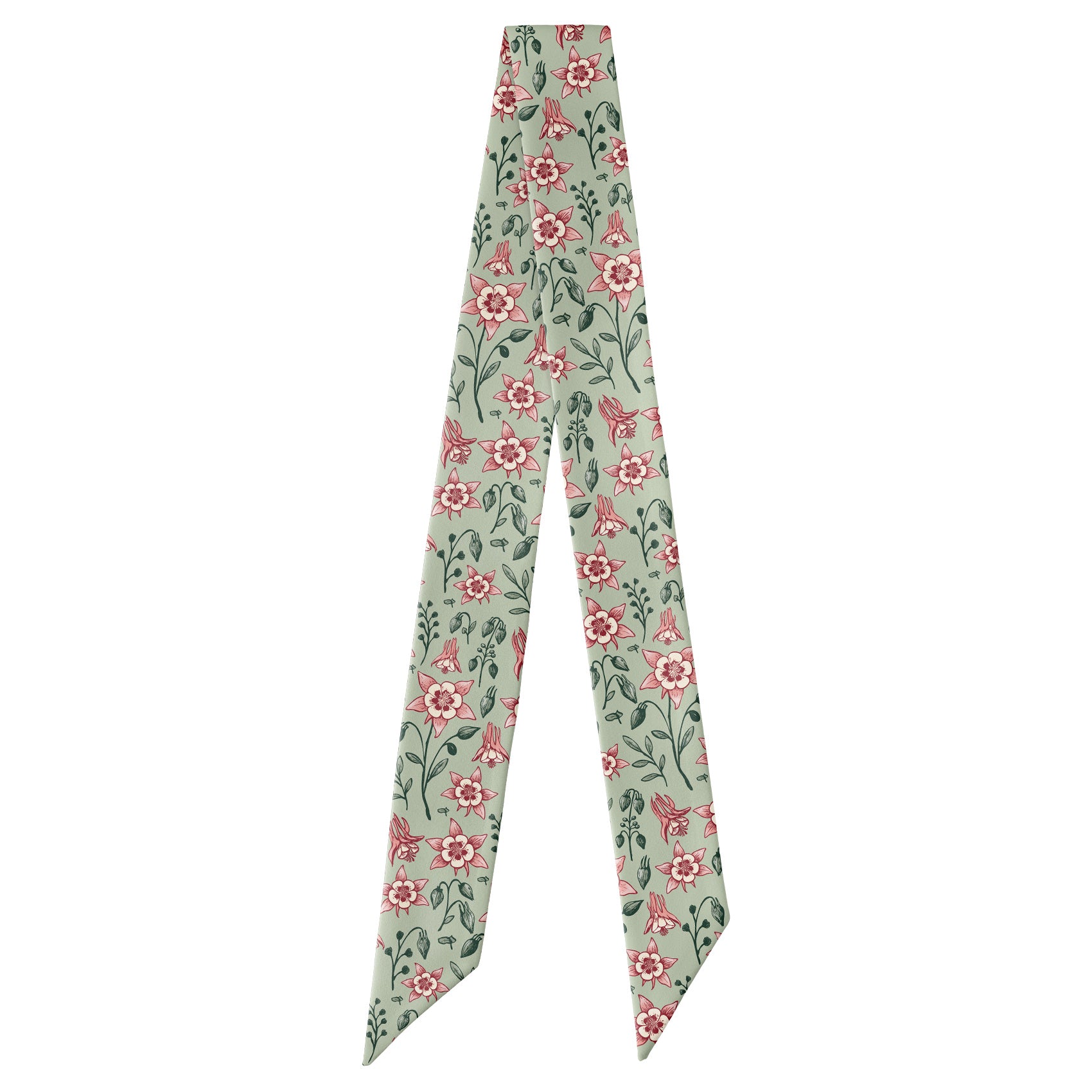 Mountain Columbine Hair Scarf - Full View of Hair Scarf - Knotty Tie Co.