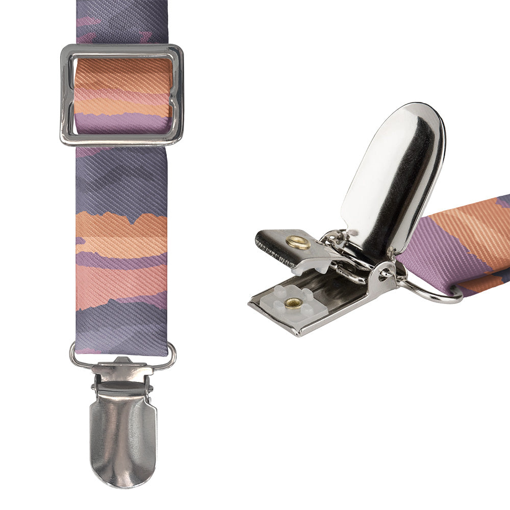 Mountain Sunset Suspenders - Hardware and Strap - Knotty Tie Co.