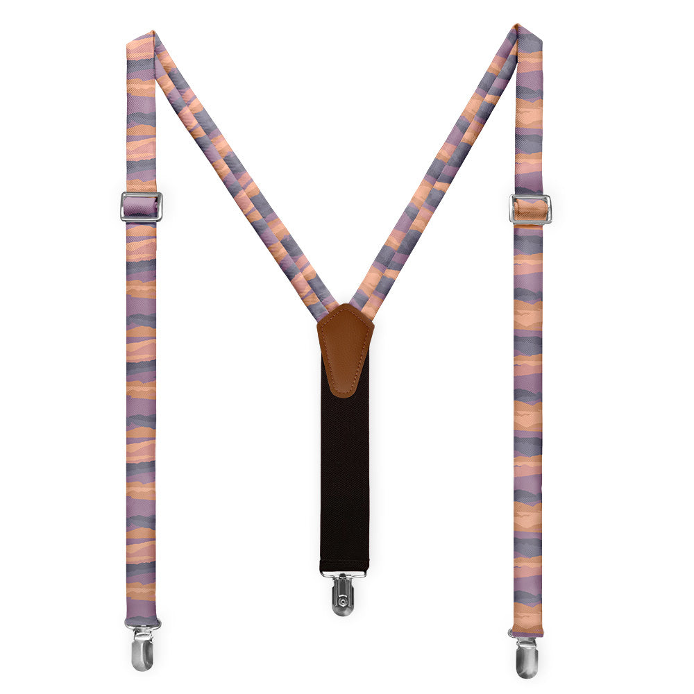 Mountain Sunset Suspenders - Full Front View - Knotty Tie Co.