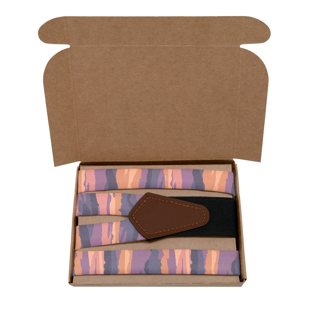 Mountain Sunset Suspenders - Kraft Gift Box Packaging - Knotty Tie Co.