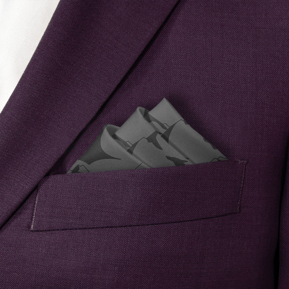 Mountains Pocket Square - Stairs Fold - Knotty Tie Co.