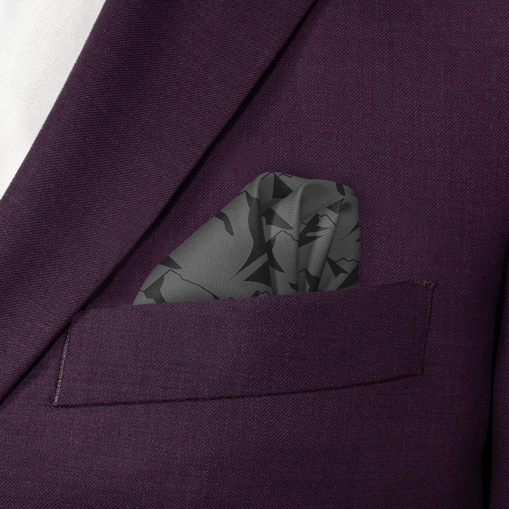 Mountains Pocket Square - Wave Fold - Knotty Tie Co.