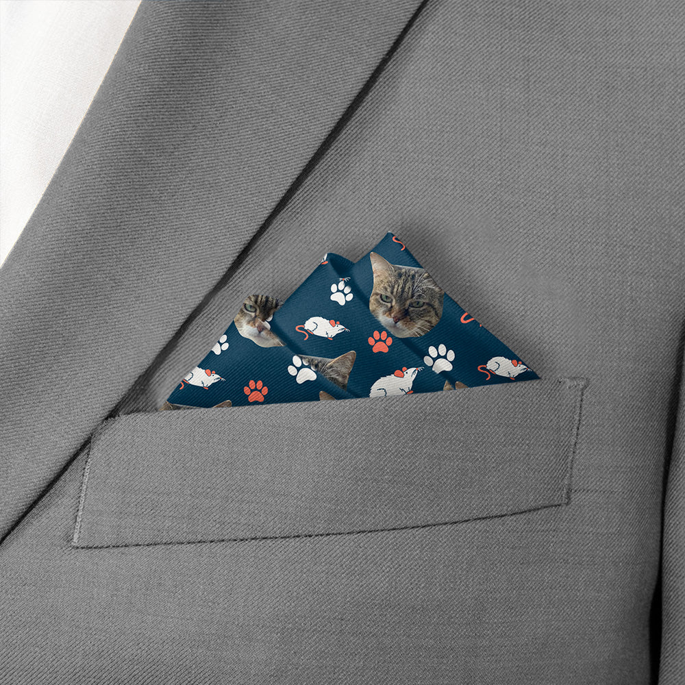 Mouse Trap Photo Pocket Square - Stairs Fold - Knotty Tie Co.