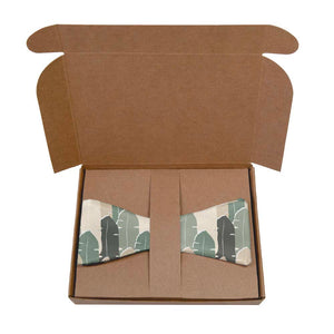 Musa Floral Bow Tie- Kraft Gift Box Packaging - Knotty Tie Co.