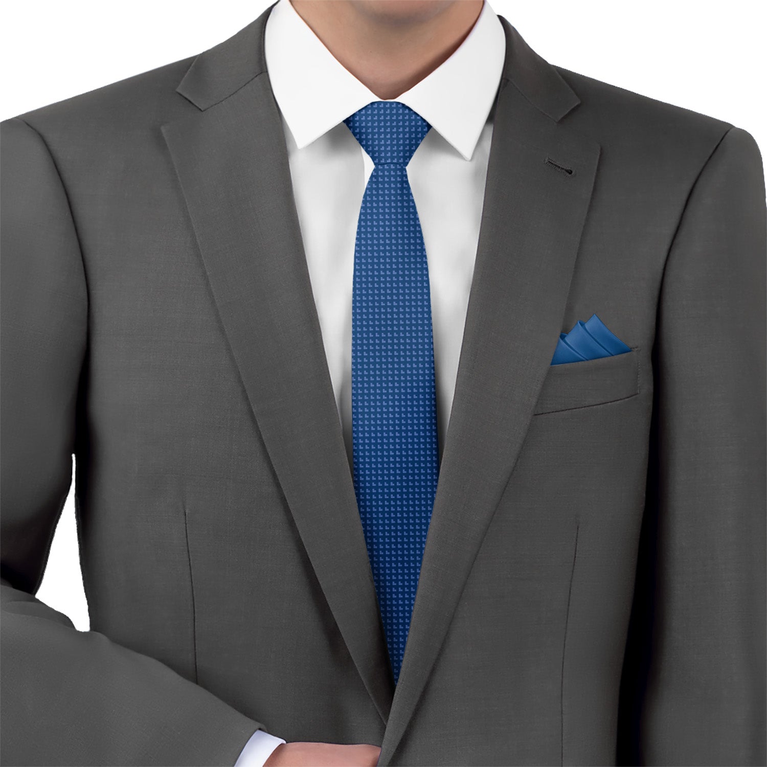 Nailhead Necktie - Matching Pocket Square - Knotty Tie Co.