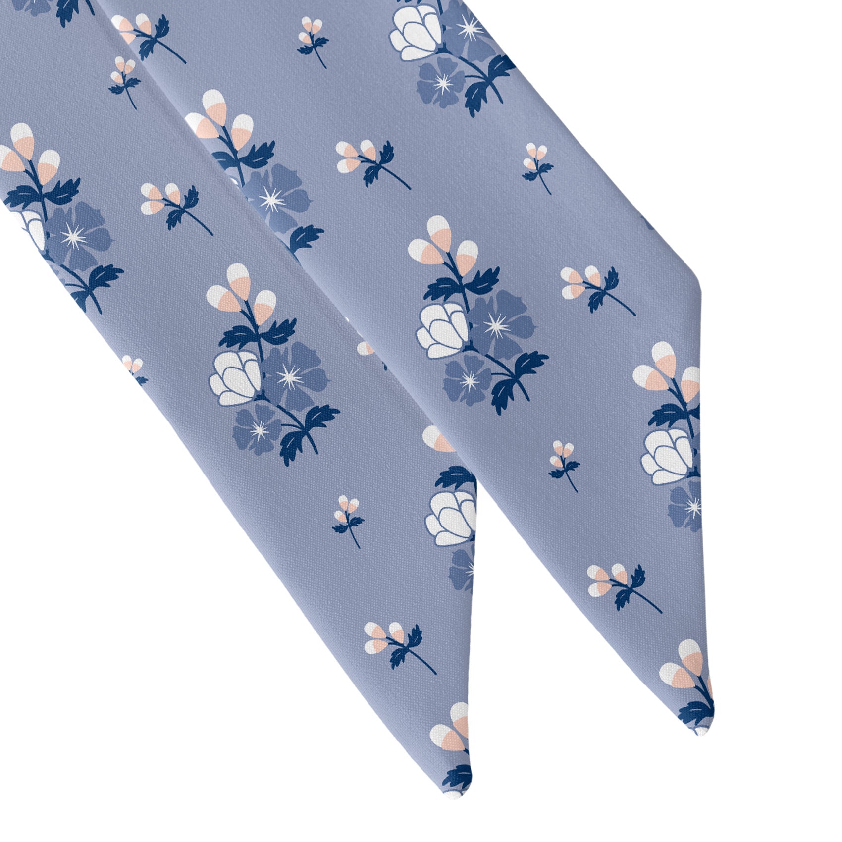 Nani Floral Hair Scarf - Scarf Tapered Ends - Knotty Tie Co.