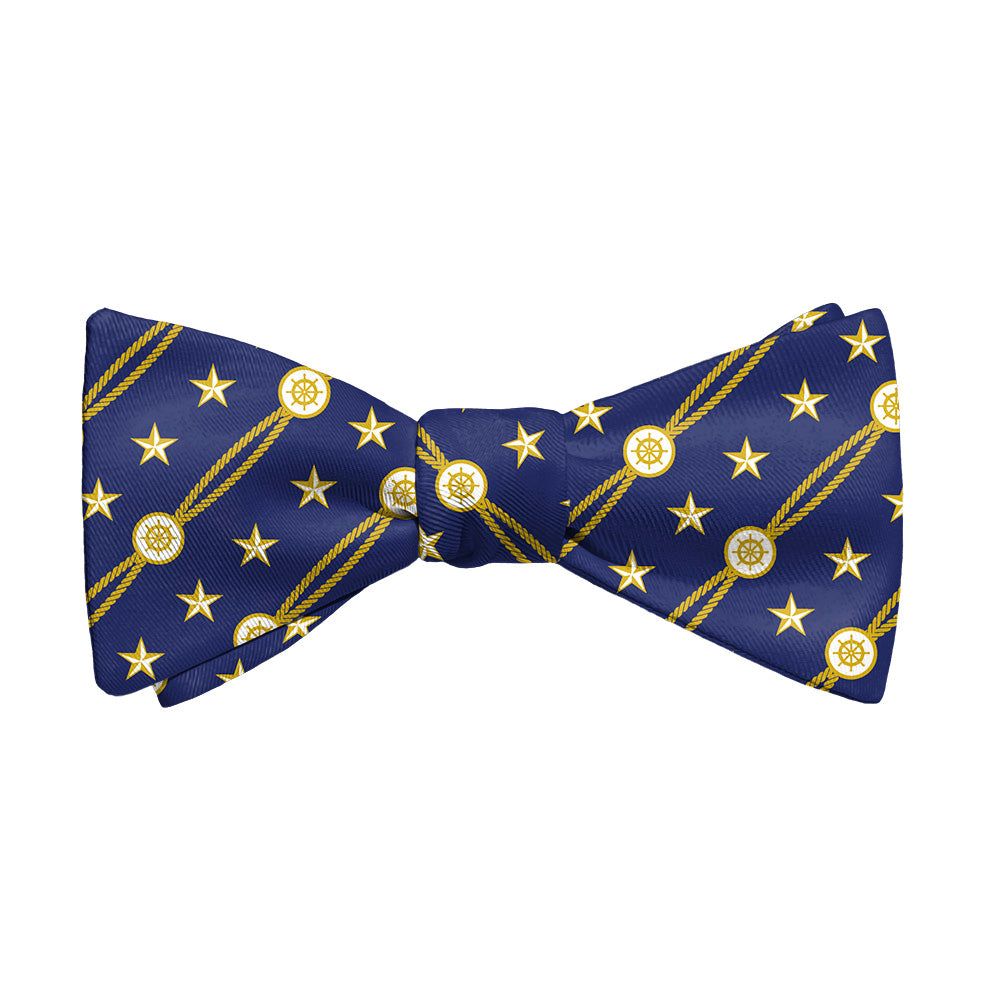 Nautical Stripe Bow Tie - Adult Standard Self-Tie 14-18" -  - Knotty Tie Co.