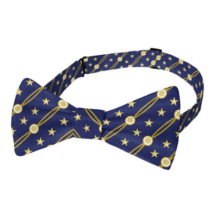 Nautical Stripe Bow Tie - Adult Pre-Tied 12-22" -  - Knotty Tie Co.