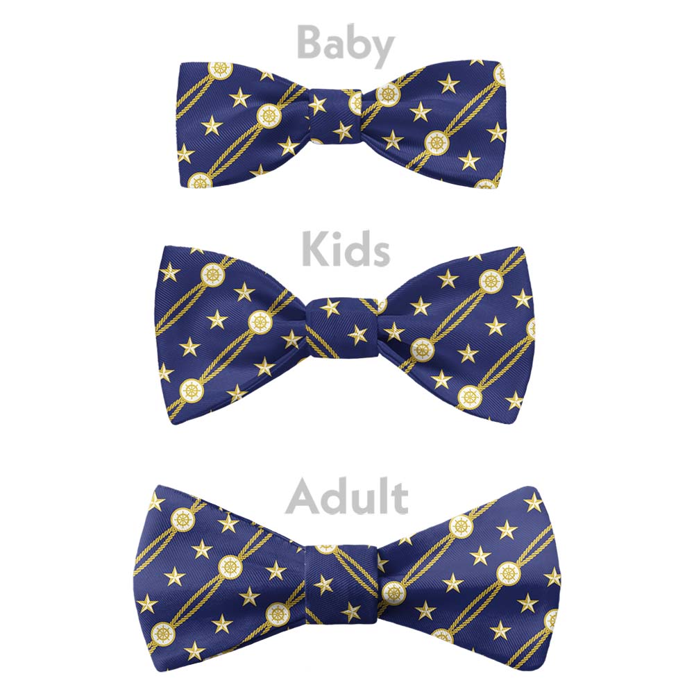 Nautical Stripe Bow Tie - Bow Sizes - Knotty Tie Co.