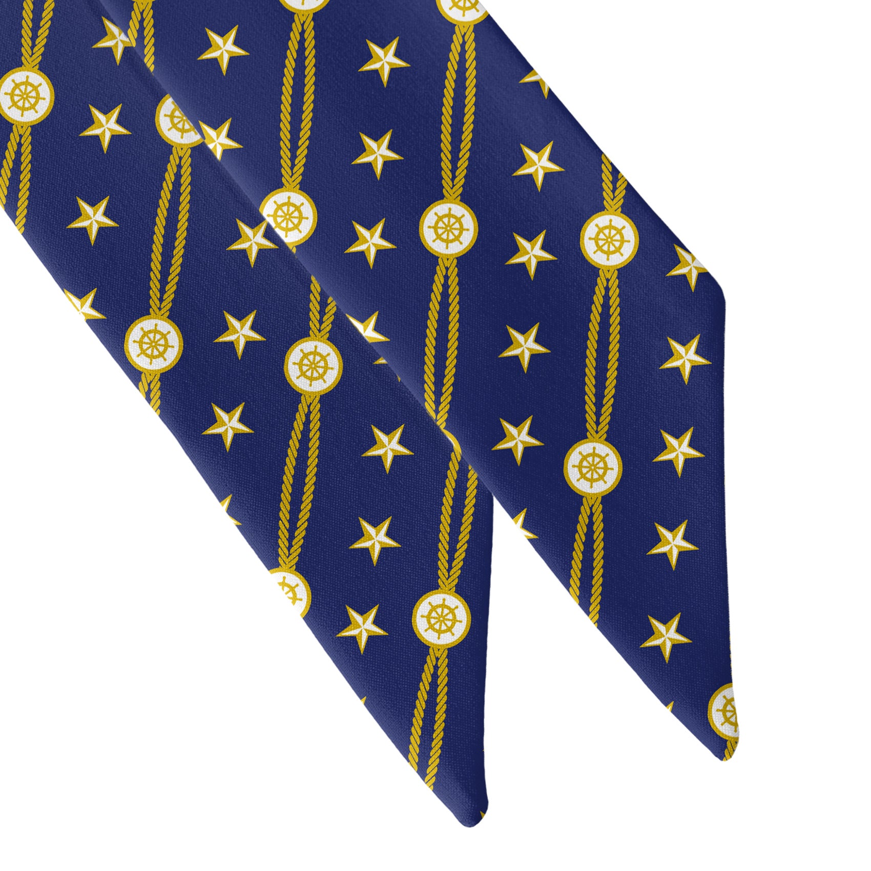 Nautical Stripe Hair Scarf - Scarf Tapered Ends - Knotty Tie Co.