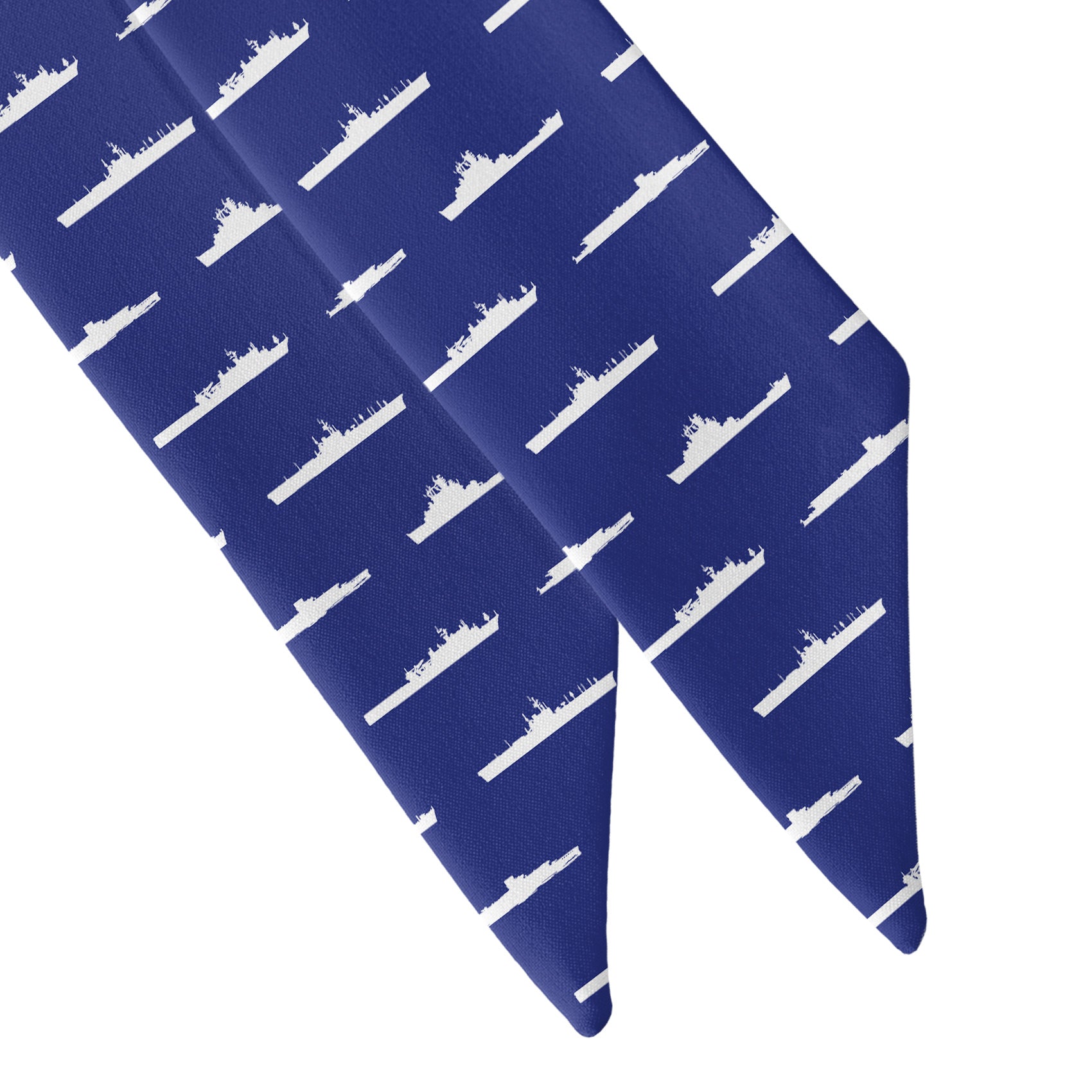 Naval Ships Hair Scarf - Scarf Tapered Ends - Knotty Tie Co.