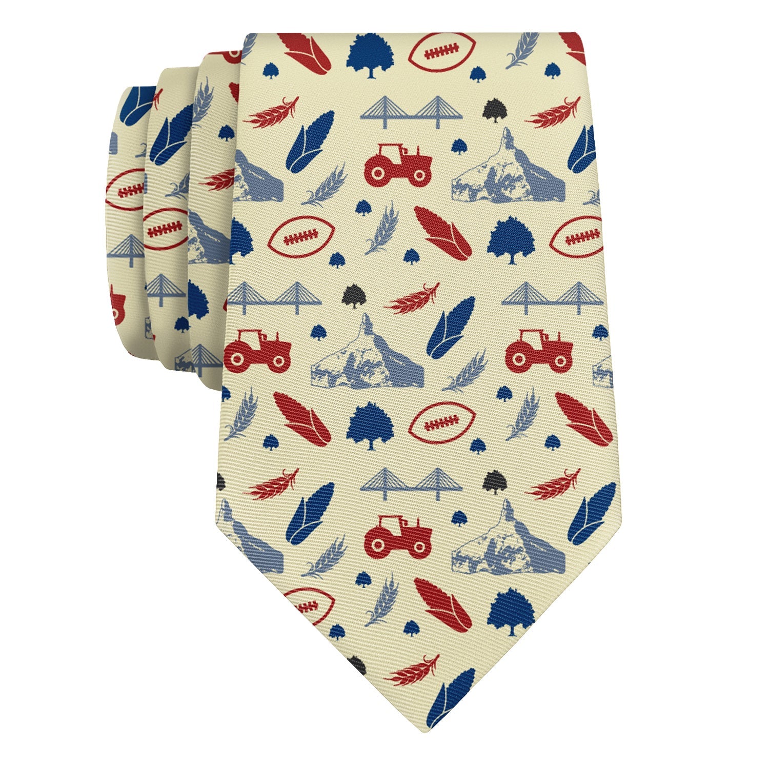 Nebraska State Heritage Necktie - Rolled - Knotty Tie Co.