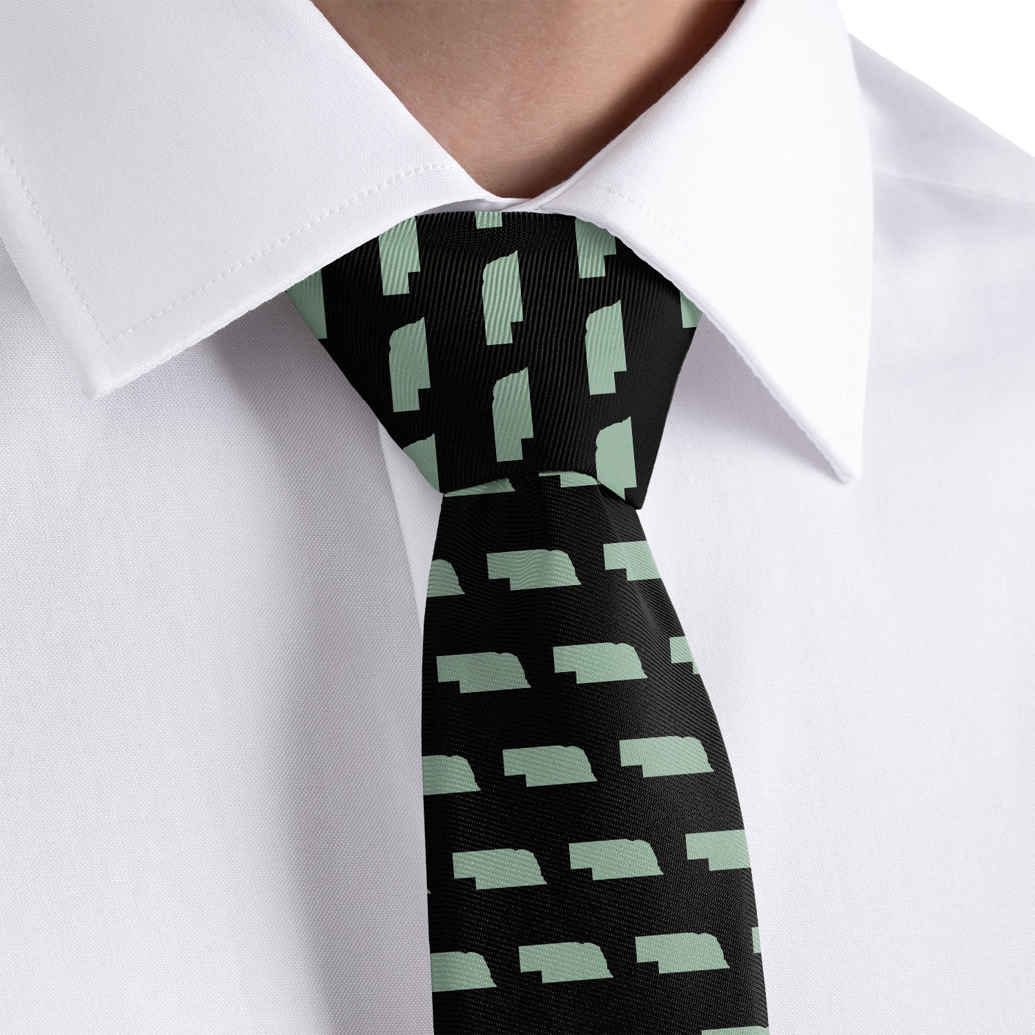 Nebraska State Outline Necktie - Dress Shirt - Knotty Tie Co.