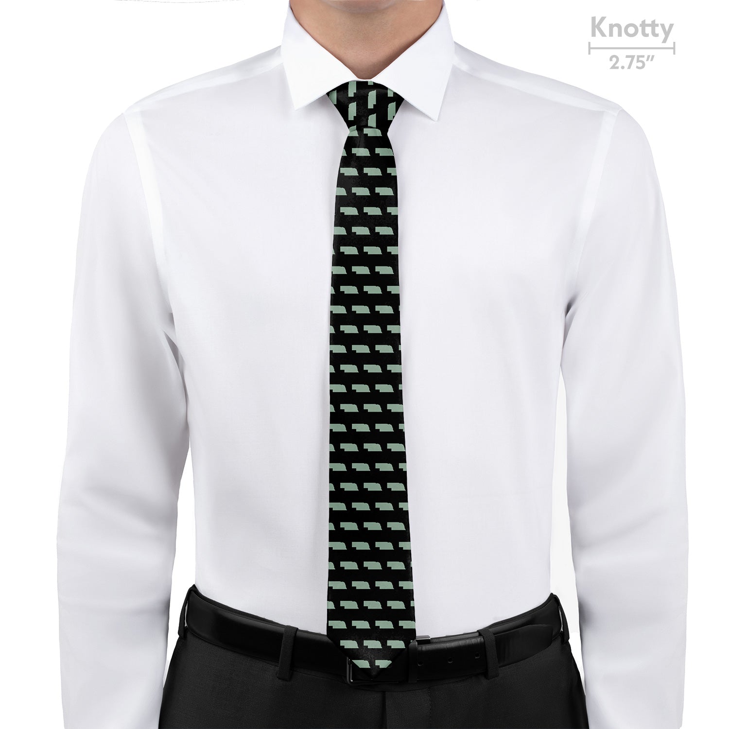 Nebraska State Outline Necktie - Knotty - Knotty Tie Co.