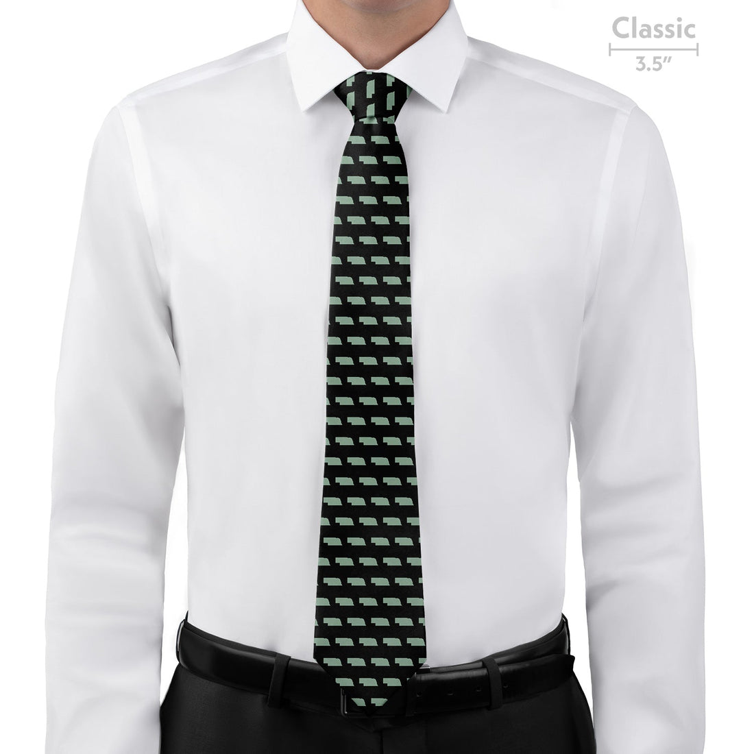 Nebraska State Outline Necktie - Classic - Knotty Tie Co.