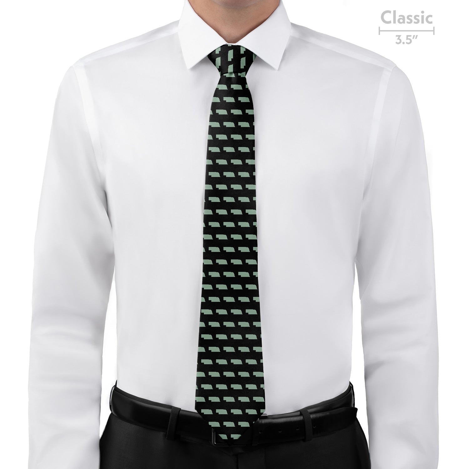 Nebraska State Outline Necktie - Classic - Knotty Tie Co.