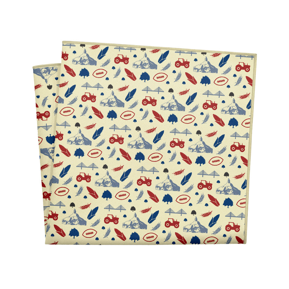 Nebraska State Heritage Pocket Square - 12" Square - Knotty Tie Co.