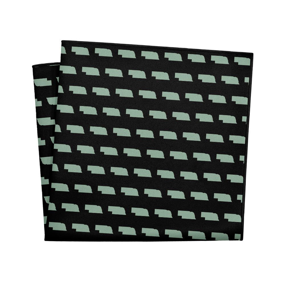Nebraska State Outline Pocket Square - 12" Square - Knotty Tie Co.