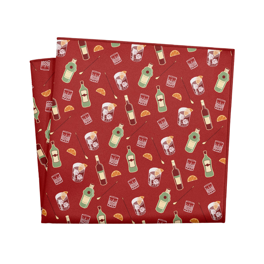 Negroni Pocket Square - 12" Square - Knotty Tie Co.