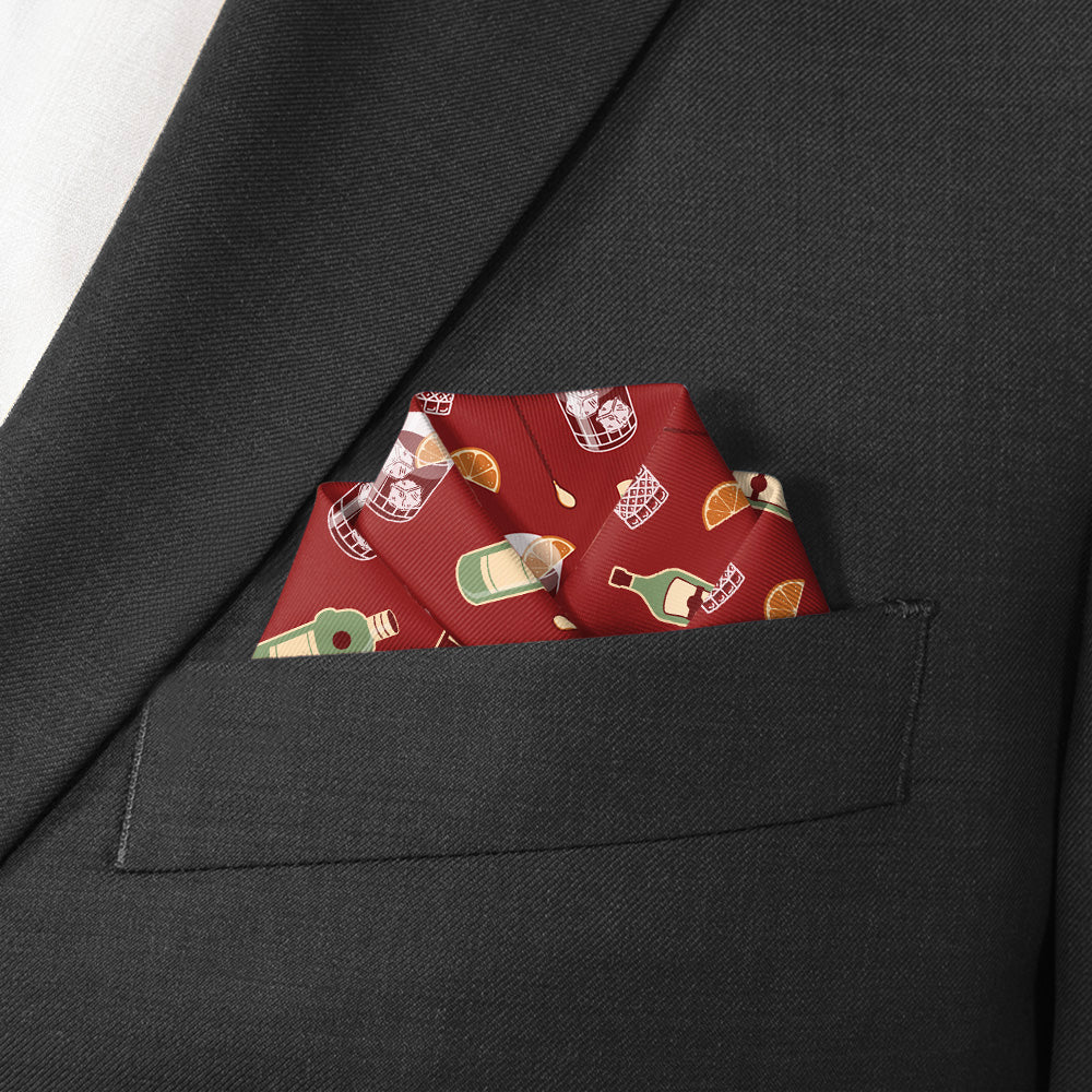 Negroni Pocket Square - Scalloped Fold - Knotty Tie Co.