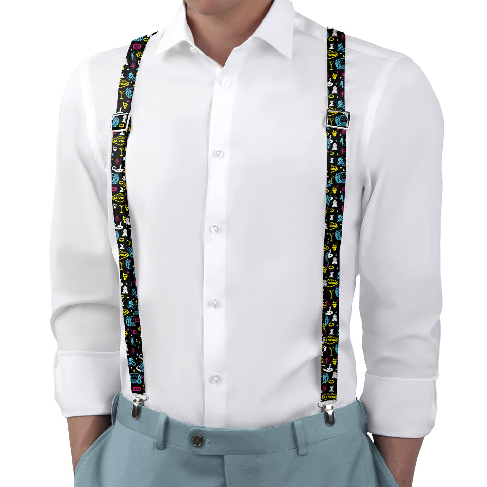 Nevada State Heritage Suspenders - On Model Back View - Knotty Tie Co.