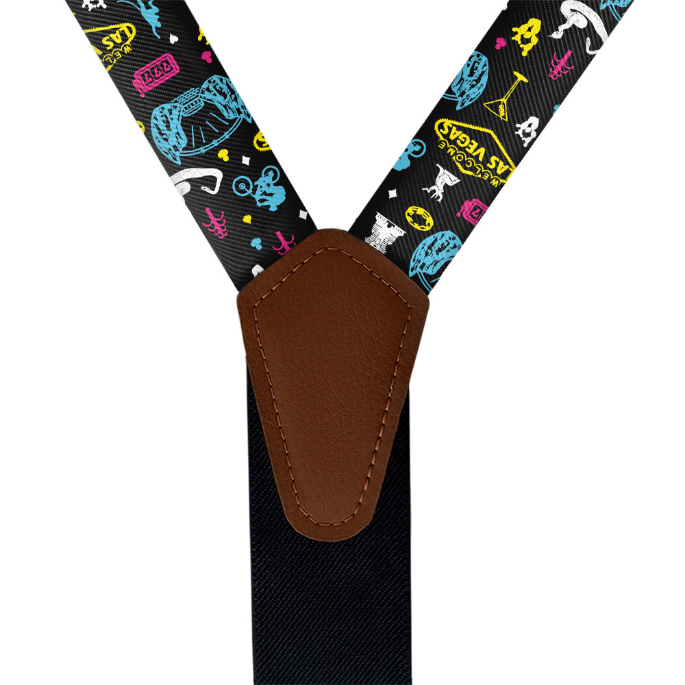 Nevada State Heritage Suspenders - Vegan Leather Y-Back - Knotty Tie Co.