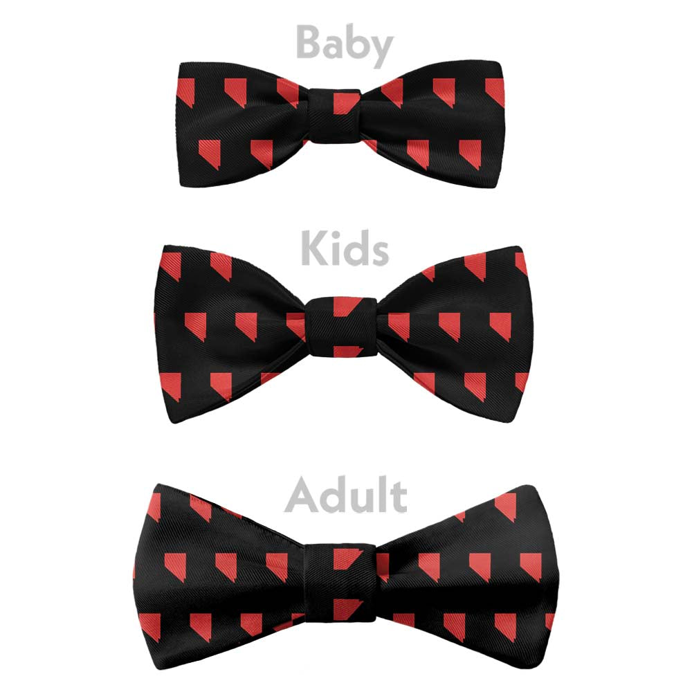 Nevada State Outline Bow Tie - Bow Sizes - Knotty Tie Co.