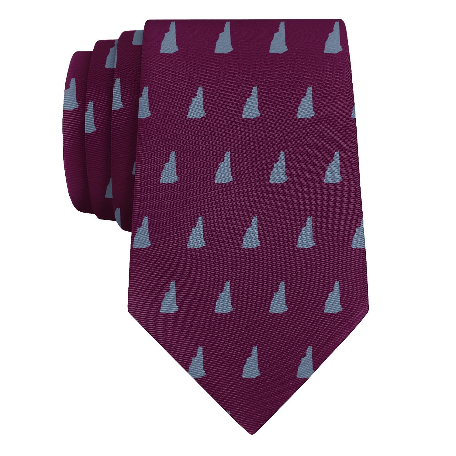 New Hampshire State Outline Necktie - Rolled - Knotty Tie Co.
