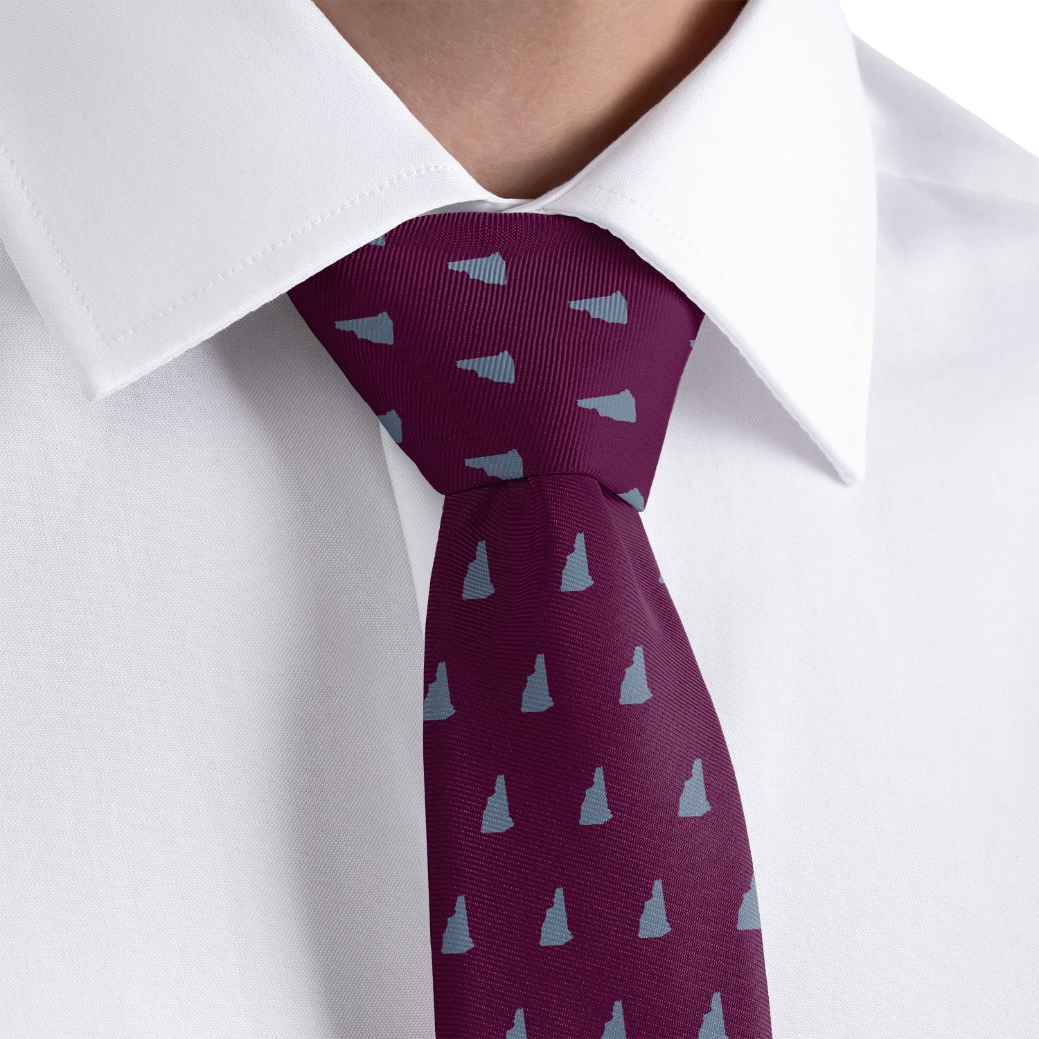 New Hampshire State Outline Necktie - Dress Shirt - Knotty Tie Co.