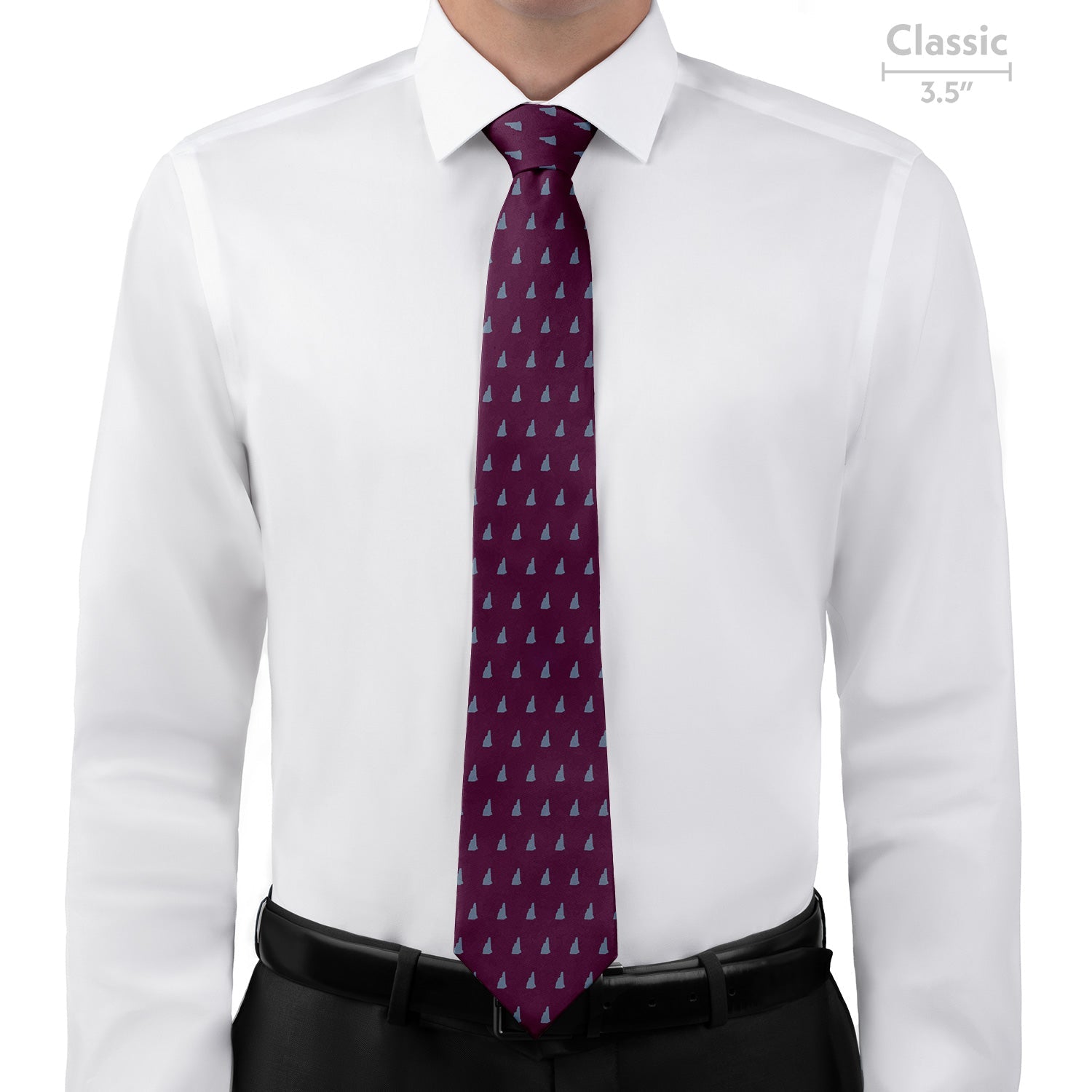 New Hampshire State Outline Necktie - Classic - Knotty Tie Co.