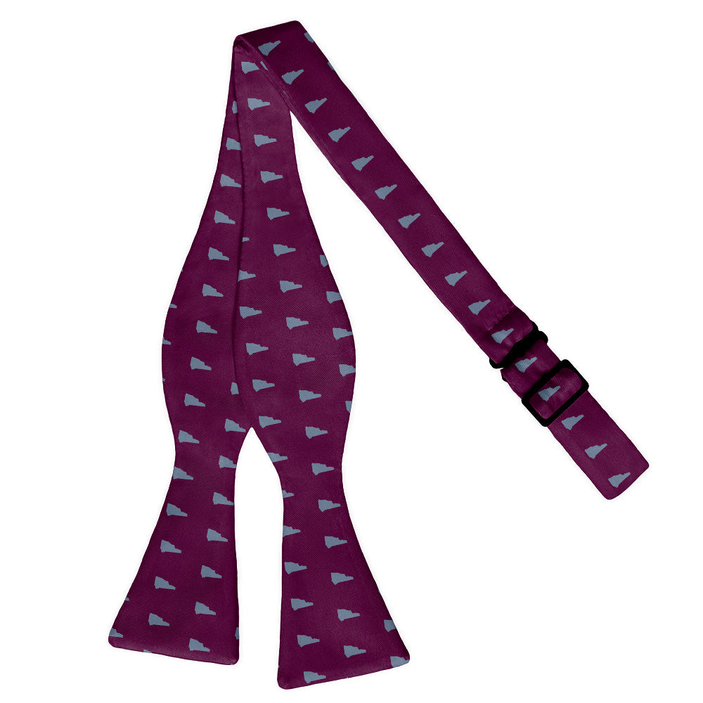 New Hampshire State Outline Bow Tie - Self Tie Flat - Knotty Tie Co.