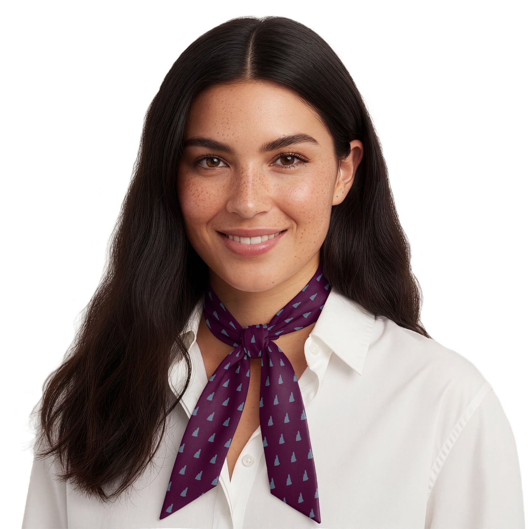 New Hampshire State Outline Hair Scarf - Neck Scarves - Knotty Tie Co.