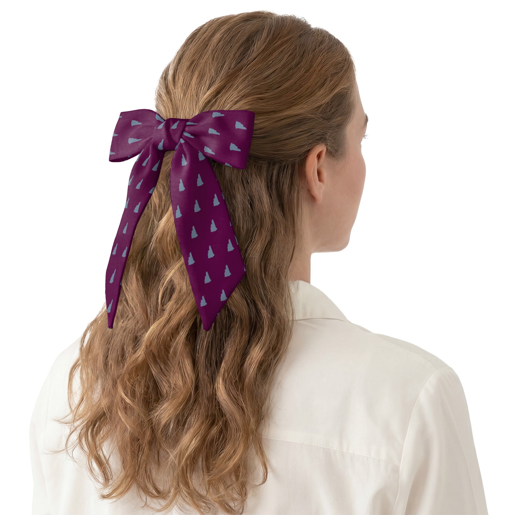 New Hampshire State Outline Hair Scarf - Hair Scarf - Knotty Tie Co.