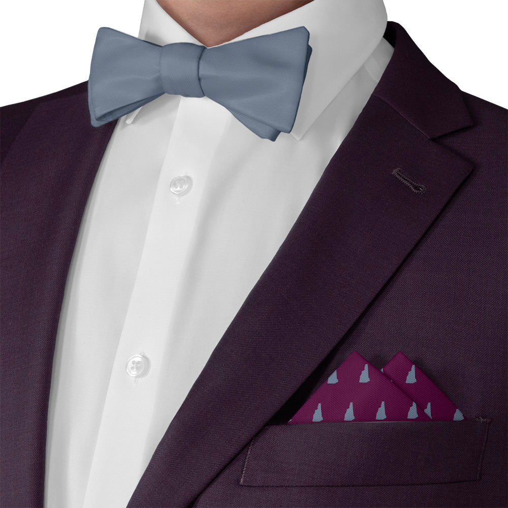 New Hampshire State Outline Pocket Square - Matching Bow Tie - Knotty Tie Co.