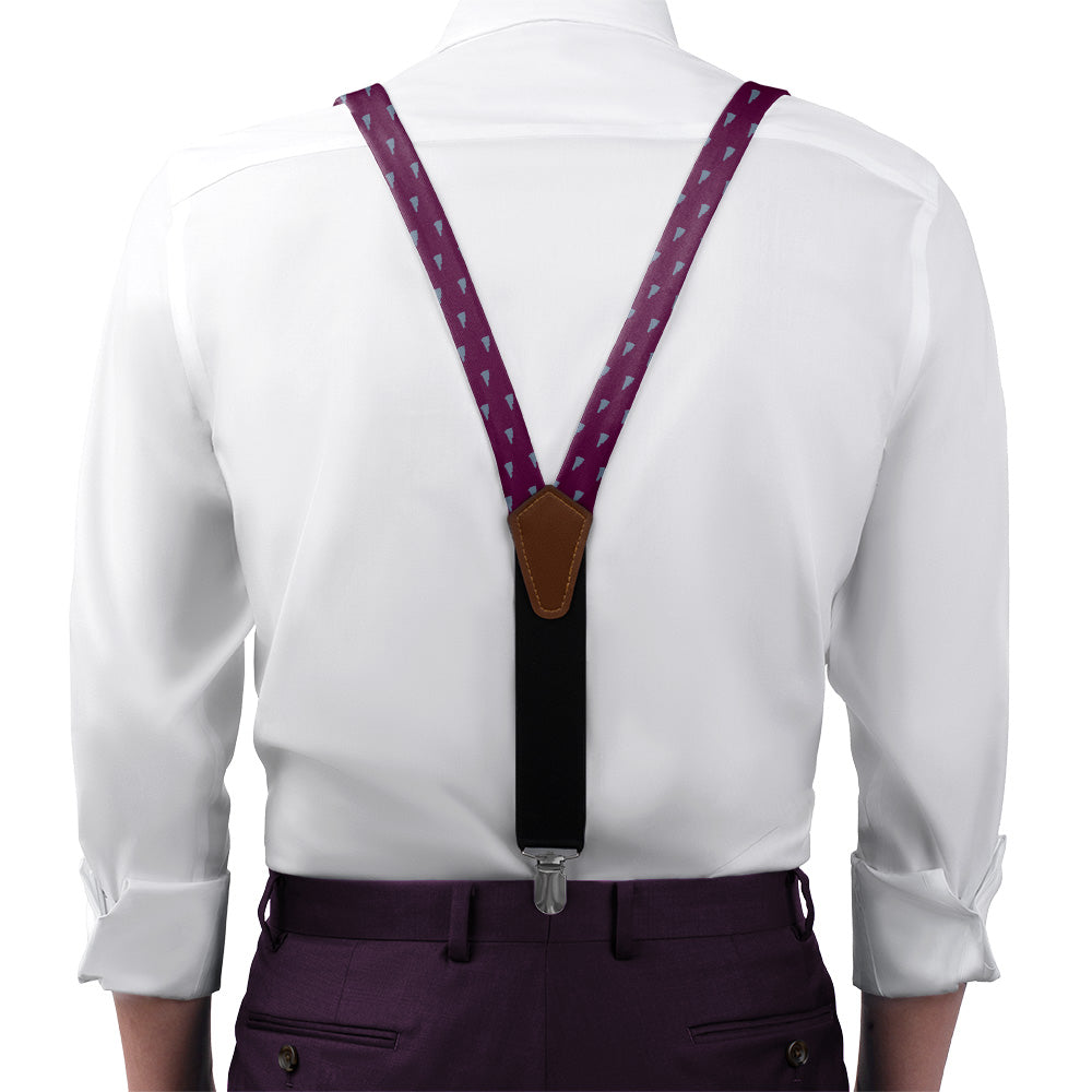 New Hampshire State Outline Suspenders - On Model Front View - Knotty Tie Co.