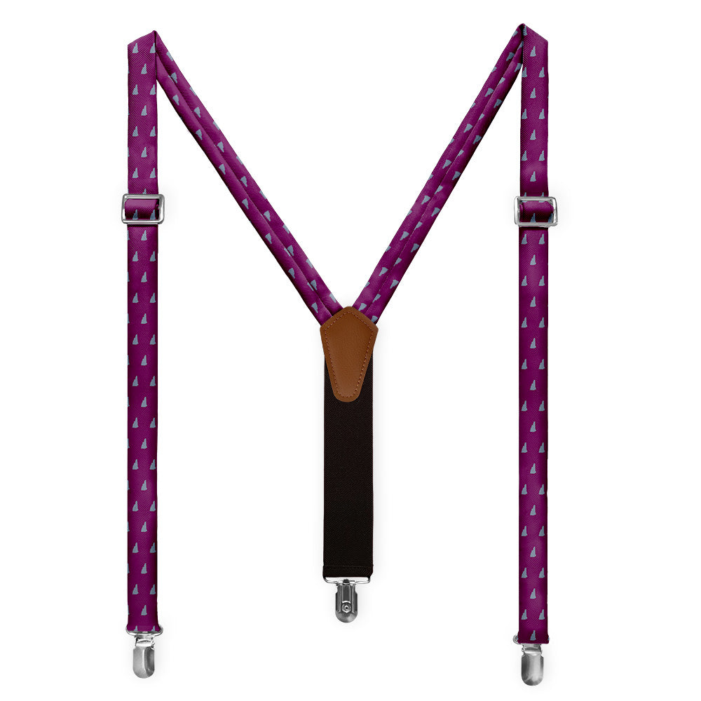 New Hampshire State Outline Suspenders - Full Front View - Knotty Tie Co.