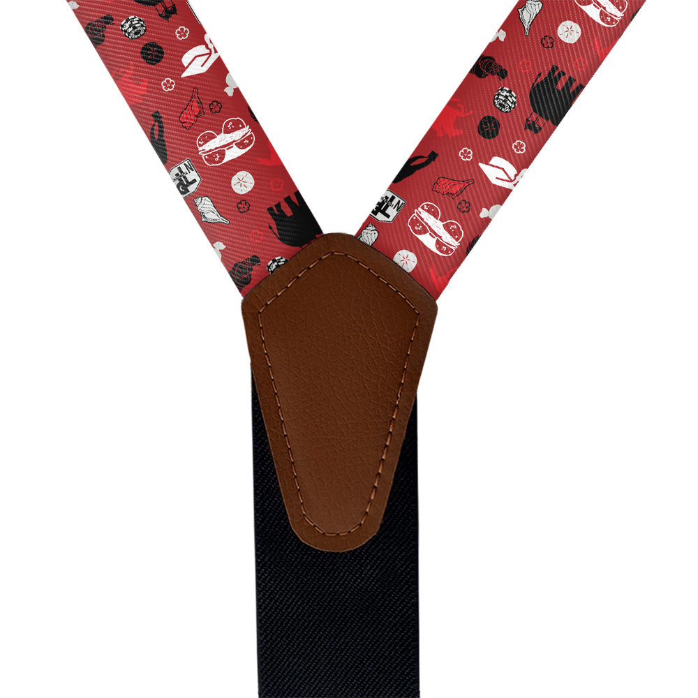 New Jersey State Heritage Suspenders - Vegan Leather Y-Back - Knotty Tie Co.
