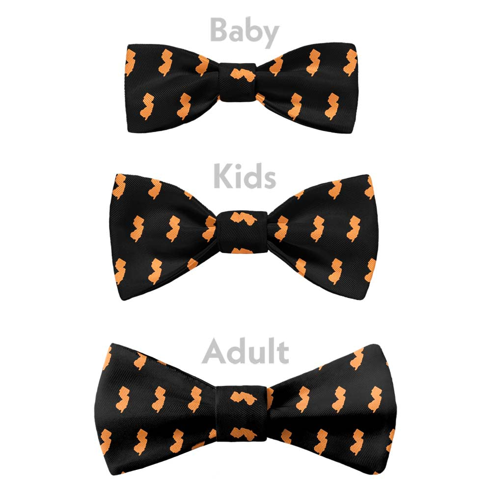 New Jersey State Outline Bow Tie - Bow Sizes - Knotty Tie Co.
