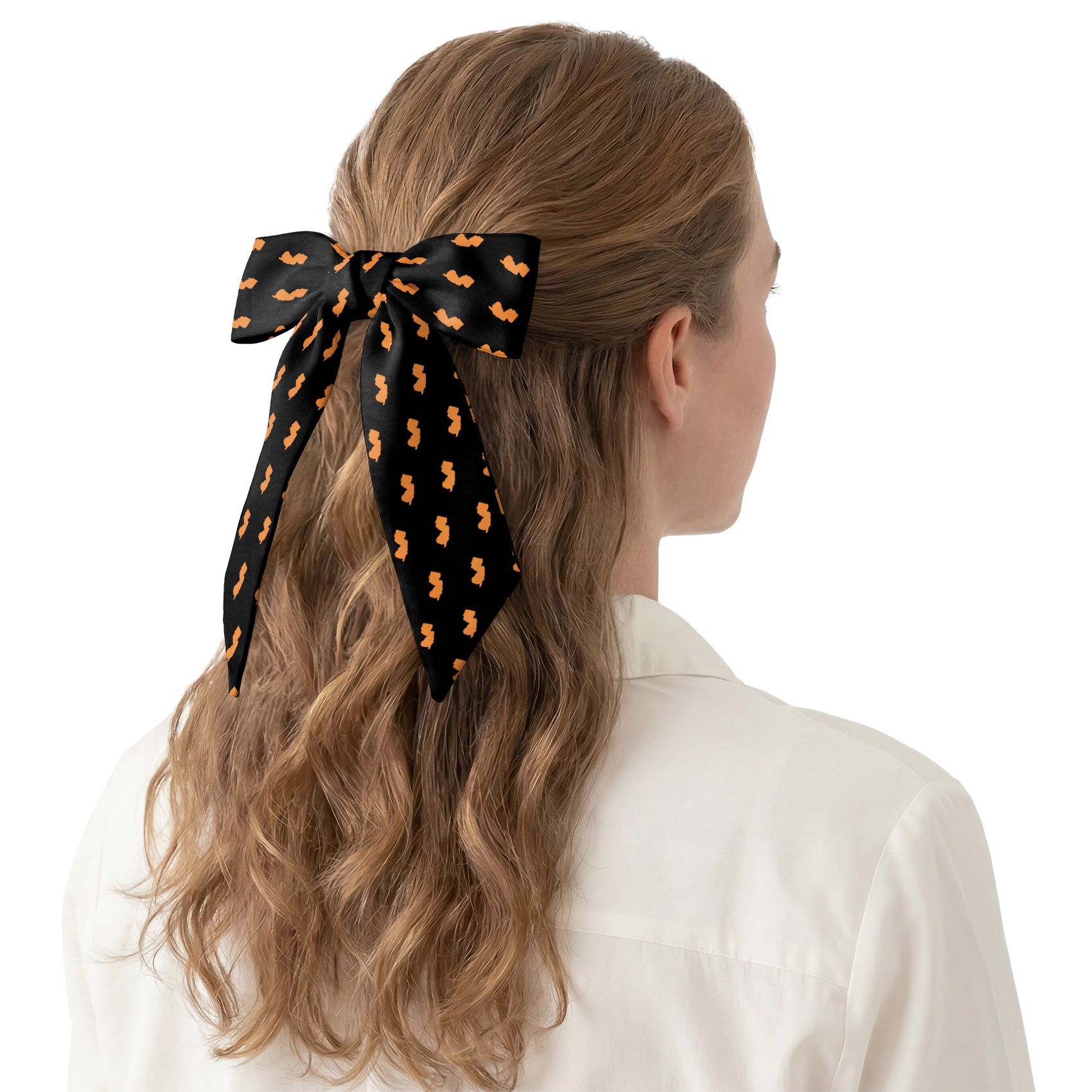 New Jersey State Outline Hair Scarf - Hair Scarf - Knotty Tie Co.