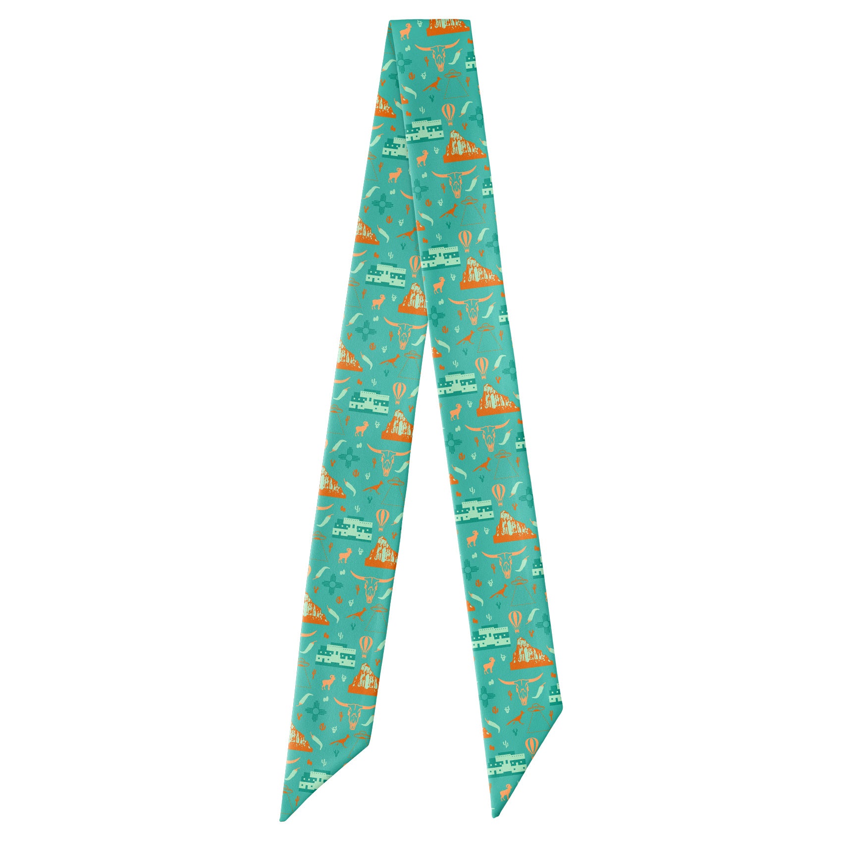 New Mexico State Heritage Hair Scarf - Full View of Hair Scarf - Knotty Tie Co.