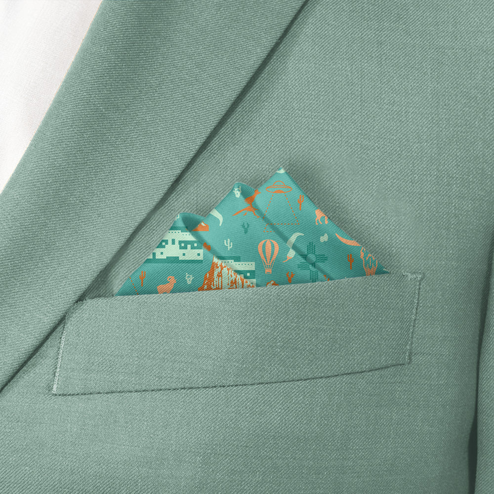 New Mexico State Heritage Pocket Square - Stairs Fold - Knotty Tie Co.